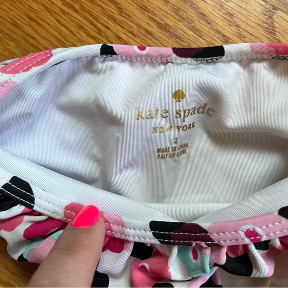 Kate Spade New York toddler girl multicolor floral bikini size 2 - Picture 3 of 3